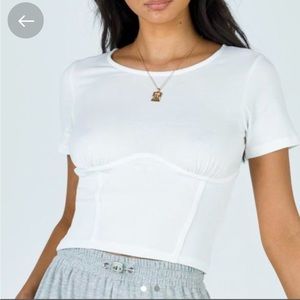 Princess Polly Corset White Tee Shirt